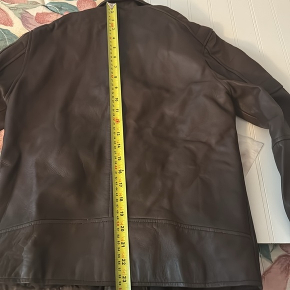 Bolongaro Trevor by ASOS  Chocolate Brown Leather Jacket - size Small - Picture 13 of 13